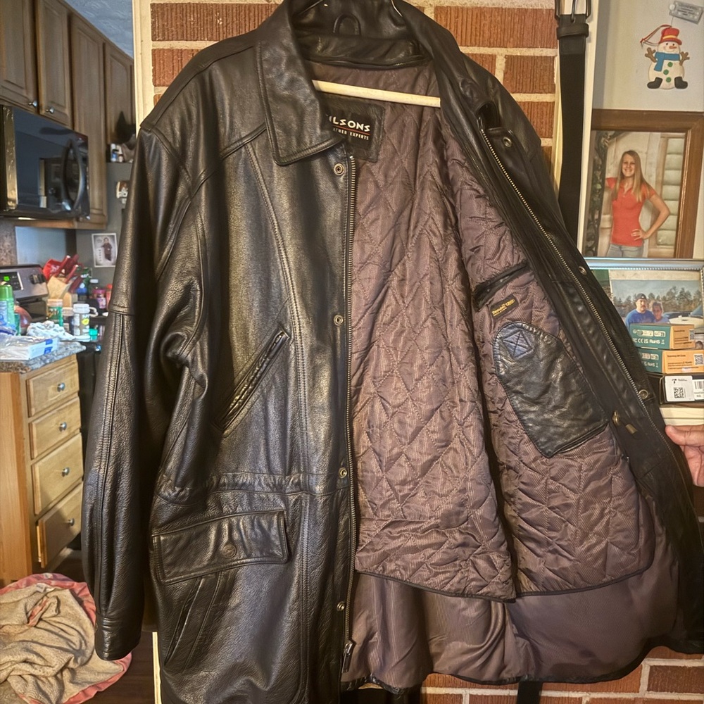 Wilson Black Leather Jacket for Men